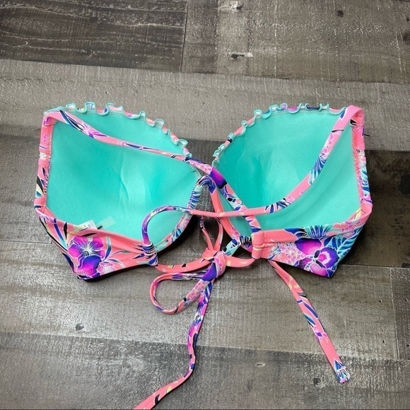 NWOT Shade & Shore Tropical Print Bikini Top - Picture 10 of 12
